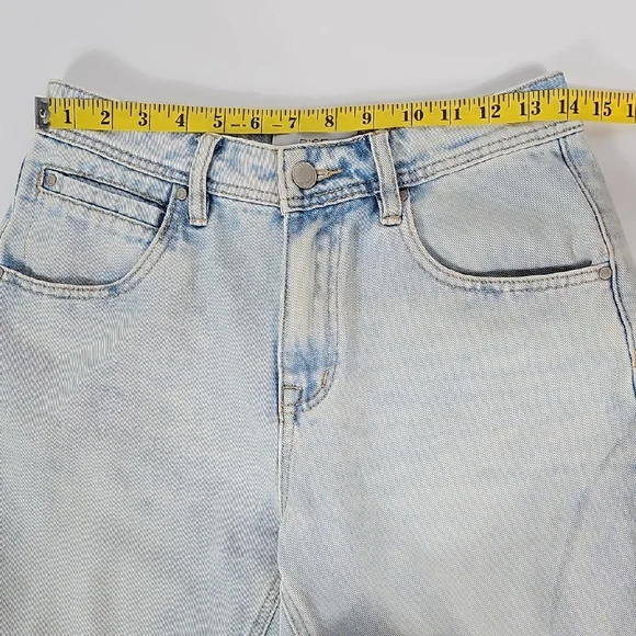Rise Supply Co Womens High Rise Baggy Denim Shorts Jorts Light Wash 9 Streetwear - Picture 6 of 10